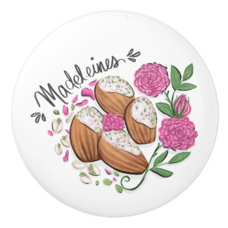 Bouton De Porte En Céramique Madeleines Rose Pistache Cookies
