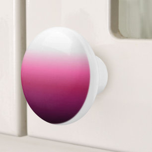 Bouton De Porte En Céramique magenta maroon marsala burgundy ombre branché
