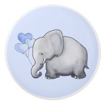 Magnifique Coeur Bleu Eléphants Baby Boy Nursery