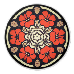 Bouton De Porte En Céramique Magnifique Mandala