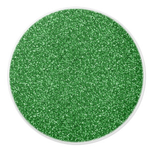 Bouton De Porte En Céramique Mai Parties scintillant verte