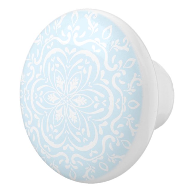 Bouton De Porte En Céramique Mandala arctique (Droite)