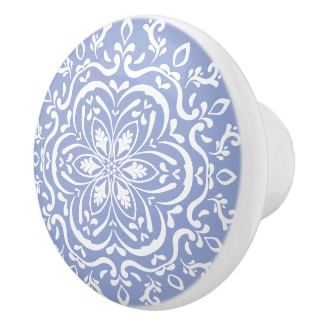 Bouton De Porte En Céramique Mandala de myrtille (Droite)