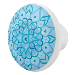 Bouton De Porte En Céramique Mandala Knob