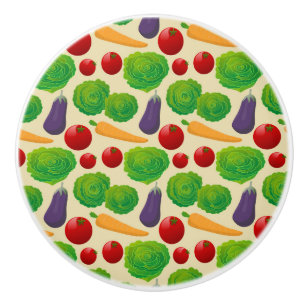 Bouton De Porte En Céramique Mangez vos légumes