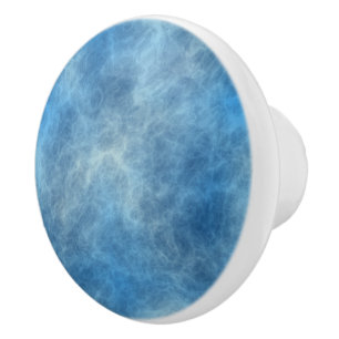 Bouton De Porte En Céramique Marbre bleu Abstrait