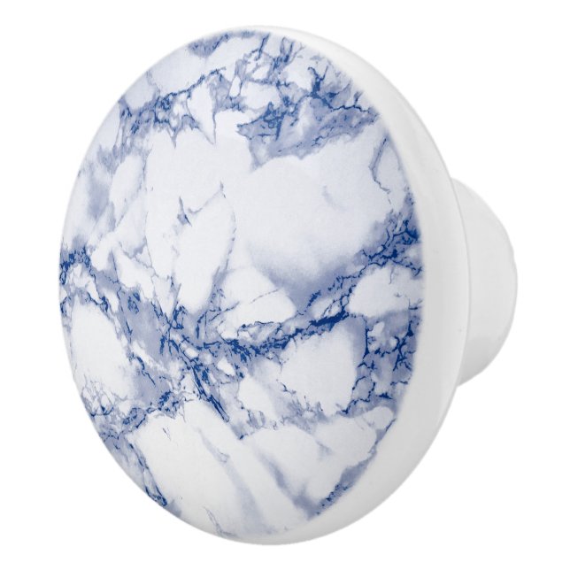 Bouton De Porte En Céramique Marbre bleu profond (Droite)