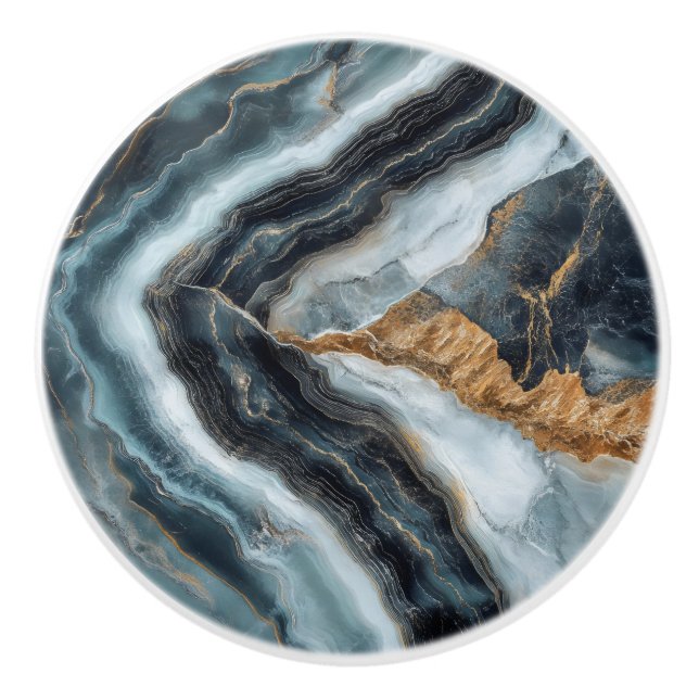 Bouton De Porte En Céramique Marbre de pierre naturelle (Devant)