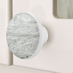 Bouton De Porte En Céramique marbre gris chic et minimaliste