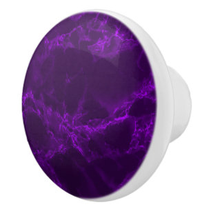 Bouton De Porte En Céramique Marbre pourpre profond