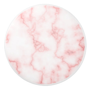 Bouton De Porte En Céramique Marbre rose Faux