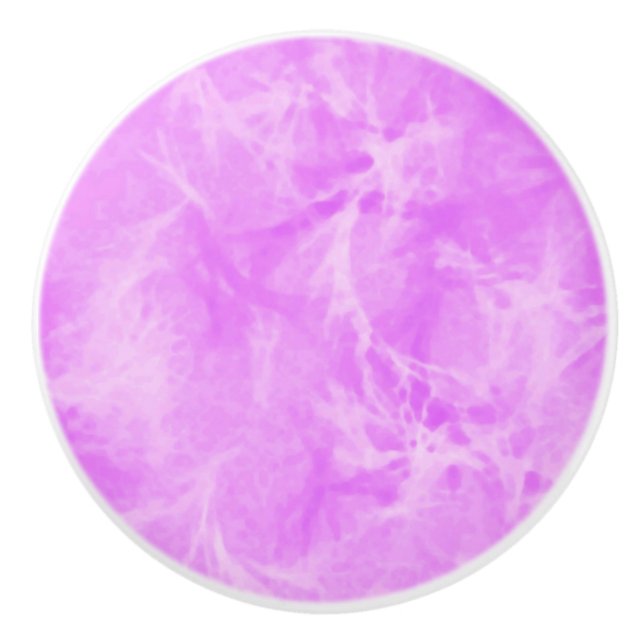 Bouton De Porte En Céramique Marbre tourbillon - violet doux (Devant)