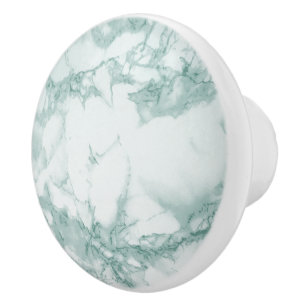 Bouton De Porte En Céramique Marbre turquoise
