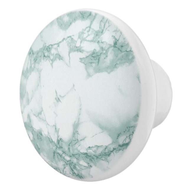 Bouton De Porte En Céramique Marbre turquoise (Droite)