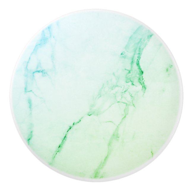 Bouton De Porte En Céramique Marbre vert personnalisé (Devant)
