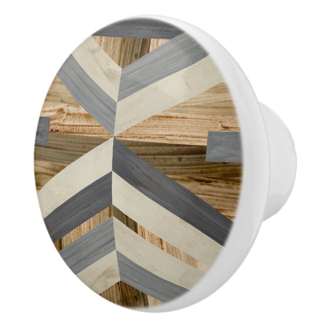 Bouton De Porte En Céramique Marqueterie géométrique (Droite)