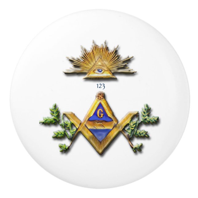 Bouton De Porte En Céramique Masonic Life (Devant)