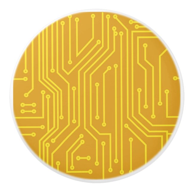Bouton De Porte En Céramique Matériel informatique abstrait (Devant)