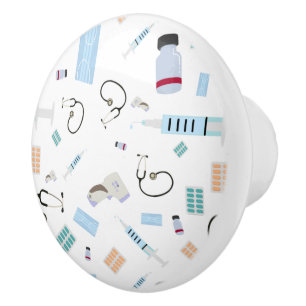 Bouton De Porte En Céramique Médecin de santé Motif Fournitures Médicales