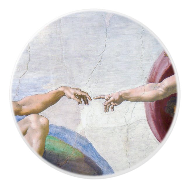 Bouton De Porte En Céramique Michelangelo - Création d'Adam Isolé (Devant)