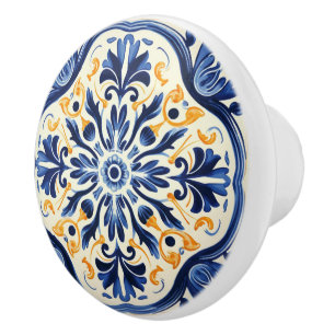 Bouton De Porte En Céramique Mignonne faux portugais