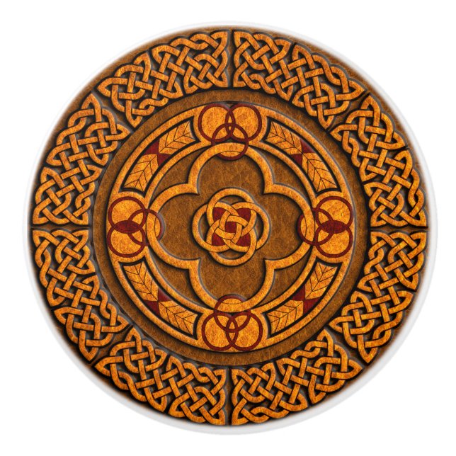 Bouton De Porte En Céramique Mobilier Celtic Circle (Devant)