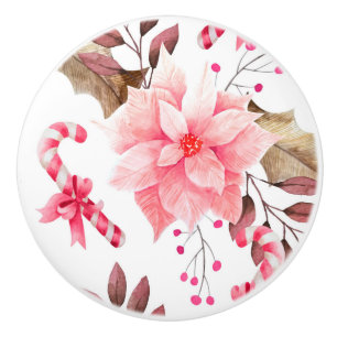 Bouton De Porte En Céramique Modèle floral