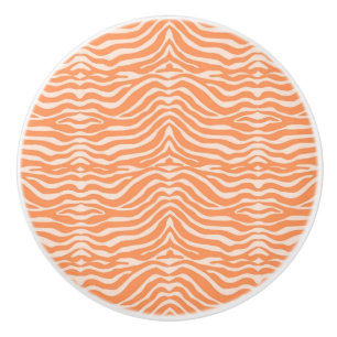 Bouton De Porte En Céramique Modèle Zèbre orange