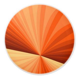 Bouton De Porte En Céramique Moderne Abstrait Orange Rouge Vanille Graphique Fr