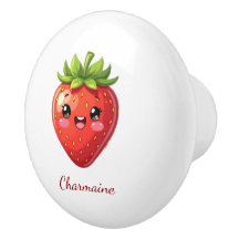 Monogramme jolie fraise kawaii