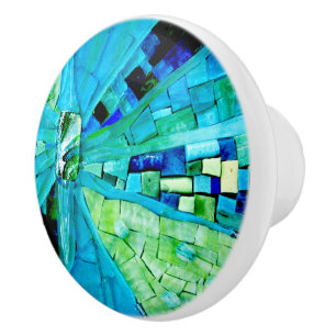 Bouton De Porte En Céramique Mosaïque de tranquillité
