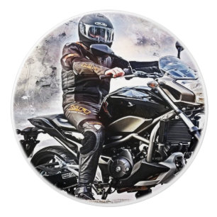 Bouton De Porte En Céramique Motard Moto Cross Moto