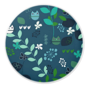 Bouton De Porte En Céramique motif