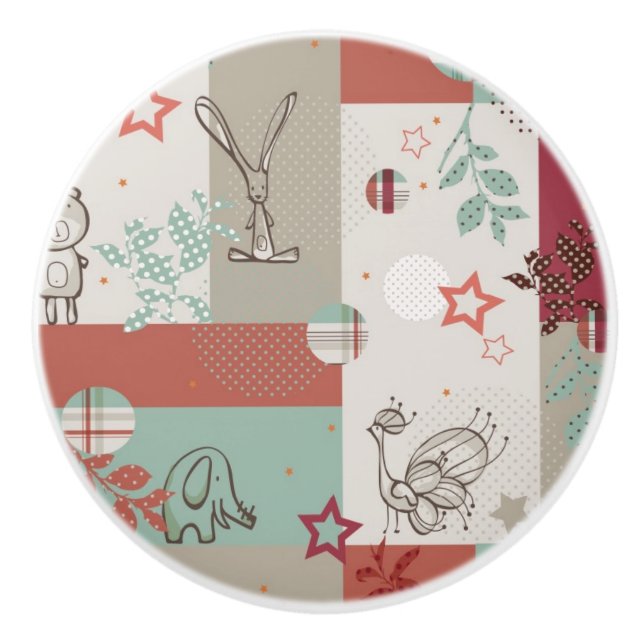 Bouton De Porte En Céramique Motif 2 d'édredon de bébé (Devant)