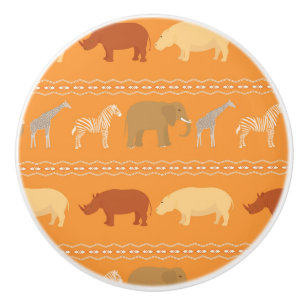 Bouton De Porte En Céramique Motif africain