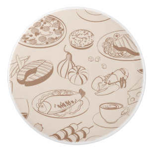 Bouton De Porte En Céramique Motif alimentaire 3