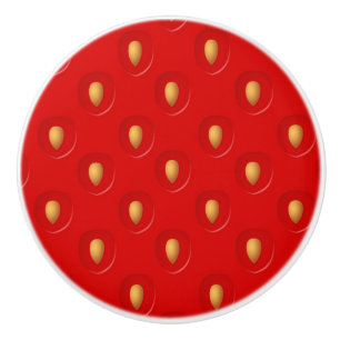 Bouton De Porte En Céramique Motif aux fraises