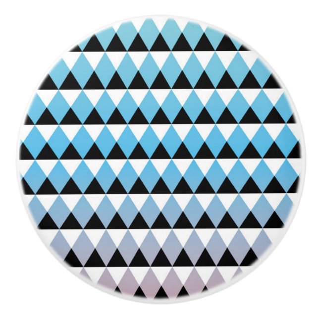 Bouton De Porte En Céramique Motif aztèque tribal d'Ombre (Devant)