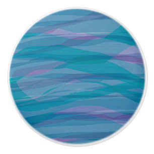 Bouton De Porte En Céramique Motif d'aquarelle Abstrait Whimsical