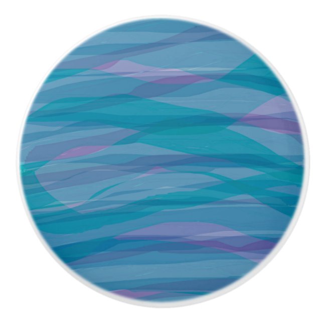 Bouton De Porte En Céramique Motif d'aquarelle Abstrait Whimsical (Devant)