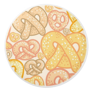 Bouton De Porte En Céramique Motif de bretzel