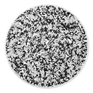 Bouton De Porte En Céramique Motif de camouflage Gris Blanc Arctique Noir