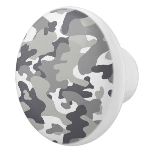 Bouton De Porte En Céramique Motif de camouflage urbain