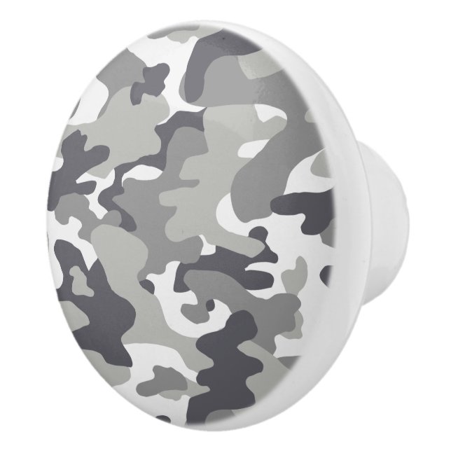 Bouton De Porte En Céramique Motif de camouflage urbain (Droite)