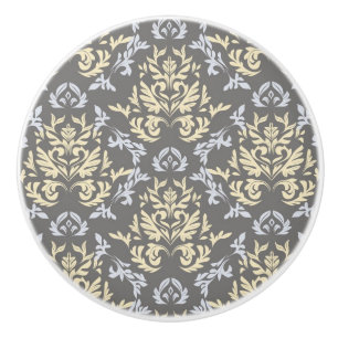 Bouton De Porte En Céramique Motif de damassé