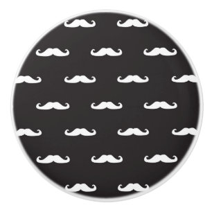 Bouton De Porte En Céramique Motif de hippie de moustache
