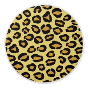 Bouton De Porte En Céramique Motif de léopard