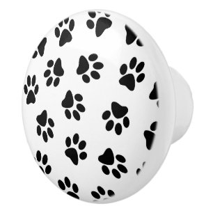 Bouton De Porte En Céramique Motif De Pâtes, Paniers De Chien, Paniers Noirs