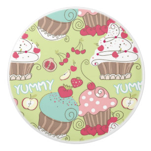 Bouton De Porte En Céramique Motif de petit gâteau