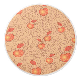 Bouton De Porte En Céramique Motif de pommes
